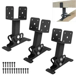 Wdwlbsm 3PCS Roof Riser Brackets Kit - Adjustable Pergola Beam Black. Fixed Price $120.75.