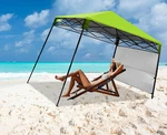 8X8 Pop Up Canopy Tent With Sidewall - Slant Leg Instant Sun Shelter Green. Fixed Price $133.93.