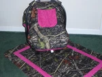 **true Timber Camo**w/pink Fitted Car Seat Canopy & Matching Blanket Handmade. Fixed Price $143.99.