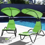 2X Hanging Chaise Chair Outdoor Hammock Lounger Patio Shade Canopy. Fixed Price $158.99.