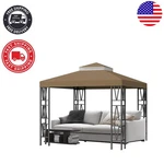 Elegant 10X10 Ft Garden Gazebo Canopy Top Water-resistant & Modern Design. Fixed Price $98.99.