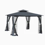 10X10 Gazebo Canopy Tent With Mosquito Net For Lawn Garden Backyard Deck. Fixed Price $346.65.