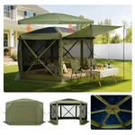 12X12 Ft Pop Up Gazebo Screen Tent, 6-SIDED Camping Canopy Shelter, Green. Fixed Price $238.99.