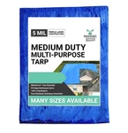 Multipurpose Blue Poly Tarp Cover With Grommets 15X30 Water Resistant Mil. Fixed Price $38.99.