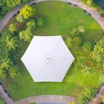 Yescom 9FT 6-RIB Patio Umbrella Replacement Canopy For Outdoor Market Deck White. Fixed Price $52.90.