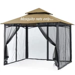 Mosquito Netting For Gazebo Canopy, Replacement Screen Walls With Sli.... Fixed Price $56.37.