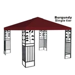 10X10' Single Tier Replacement Canopy Top, Polyester Patio Gazebo Sunshade Cover. Fixed Price $45.33.