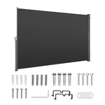 Uimoso Retractable Side Awning 71" X 118" Privacy Screen Divider For Patio, Gray. Fixed Price $86.99.