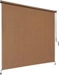Walnut Outdoor Roller Shade 95% Uv Block, Easy-clean, 6FT X 8FT. Fixed Price $166.99.