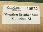 Sunsetter Awning Side Weatherbreaker Panel Nos 40022 129 In. X 87. Fixed Price $140.00.