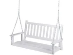 Shine Company Maine 54" Wood Porch Swing With Chains White 4216WT. Fixed Price $160.95.