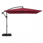 8 X Square Ft Solar Led Offset Cantilever Patio Umbrella With 360 Rotation-re. Fixed Price $155.48.