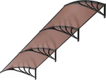 Polycarbonate Window Door Awning Canopy Brown With Black Bracket 40 Inch X 120. Fixed Price $258.99.