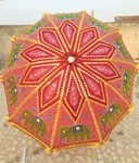 Elephant Embroidery Round Garden Parasol Umbrella Patio Outdoor Sun Shade Indian. Fixed Price $92.14.