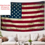 Whgj American Flag Tapestry Vintage 60"L X 40"W, 'red', 'white', 'blue'. Fixed Price $17.95.