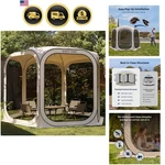 Screen House Tent Pop-up Canopy 10X10 Ft Portable Mosquito Net Shelter. Fixed Price $195.33.