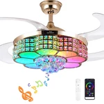 Modern Home Ceiling Fan With Light + Bluetooth Speaker 42 Inch. Fixed Price $259.99.