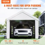 Carport, 12 X 20 Ft Heavy Duty Canopy With Roll-up Ventilated Windows, Boat. Fixed Price $598.01.