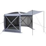 Vevor Pop Up Gazebo Screen Tent, 12 X Ft Large 6-SIDED Camping Canopy Wi. Fixed Price $226.79.