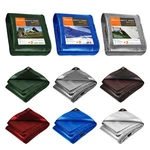 Heavy Duty 5/10/16/18/20 Mil Waterproof Tarpaulin Cover W/ Grommets. Fixed Price $256.49.