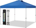 10X10 Pop Up Canopy Tent, Heavy Duty Outdoor Shelter With Roller Bag, Blue. Fixed Price $155.99.