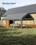 Garvee 10X20FT Portable Carport Heavy Duty Steel Frame 12FT Clearance For Truck. Fixed Price $329.99.
