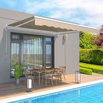 Patio Awning Manual Retractable Sun Shade Outdoor Canopy Deck Shelter 4SIZE. Fixed Price $199.99.