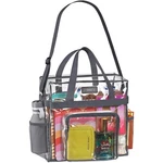 Clear Tote Bag Stadium Approved 12 X 6 - Zippered Top, Mesh Pockets & Sh.... Fixed Price $18.41.