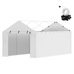 10X20FT Carport Side Wall Cover, Waterproof, Uv Protected W/ Ball Bungees, White. Fixed Price $113.99.