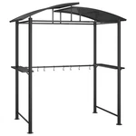 Grill Gazebo Pergola Bbq Shelter With Side Shelves Anthracite Steel Vidaxl. Fixed Price $306.99.