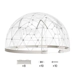 Uimoso 12 X 7.2 Ft Outdoor Clear Geodesic Dome For 4-7 People Garden Use. Fixed Price $419.99.