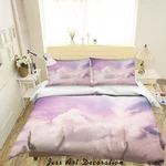 3D Sunny Sky Clouds Purple Quilt Cover Bedding Sets Pillowcases 64. Fixed Price $64.98.