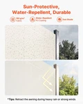 Retractable Side Awning, 71" X 236" Patio Screen With 180 G/m. Fixed Price $211.17.