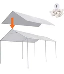New Thanaddo 10 X 20 Ft Carport Replacement Canopy Cover Garage Top Tent Shelter. Fixed Price $66.99.