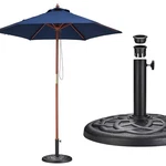 Apluschoice 7FT Solid Wood Patio Umbrella With Base For Outdoor Event Decor. Fixed Price $149.90.