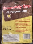 Sigman 10 Ft. X 12 Brown Heavy Waterproof Poly Cover, Tarpaulin, Tent. Fixed Price $24.95.