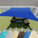 Outdoor Sun Shade Sail Rectangle Shelter Canopy Cover W/ Steel Wire Yard Garden. Fixed Price $58.39.