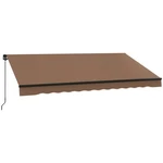 Outsunny 12' X 10' Patio Retractable Awning Sunshade Shelter, Coffee. Fixed Price $229.99.