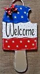 Americana Popsicle Welcome Sign Deck Patio Porch Wall Door Hanger Plaque Summer. Fixed Price $13.99.