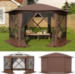 13' X Pop-up Camping Gazebo Canopy Shelter 6 Sided Sun Shade. Fixed Price $192.09.