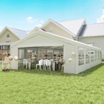 20' X 40' Carport & Party Tent, Sidewall Windows, Event Catering, Wedding White. Fixed Price $999.99.