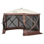 Gazebo Tent, Pop-up Screen 6 Sided Canopy Sun Shelter With Removab. Fixed Price $223.63.