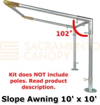Low Slope, Lean-to Wall Mounted Emt Canopy Fittings Kits, Diy Carport & Awning. Fixed Price $190.87.