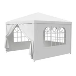 10"X10" Canopy Party Wedding Tent Gazebo With 4 Side Walls Outdoor White. Fixed Price $56.19.