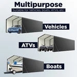 Aleko Galvanized Steel Carport Canopy Shelter With Corrugated Roof. Fixed Price $2799.00.