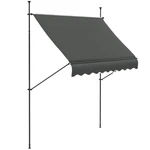 Outsunny 8' X 4' Freestanding Retractable Awning, Non-screw, Dark Gray. Fixed Price $109.99.