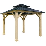 Patiojoy 10' Pavilion Outdoor Hardtop Gazebo W/ Extra Metal Stakes. Fixed Price $1511.99.