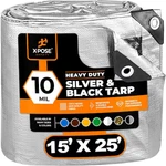 Xpose Safety STH-1525-X Heavy Duty Tarp, Ft, 10 Mil, Silver/black,. Fixed Price $61.19.