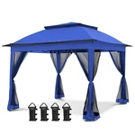 Pop Gazebo 11X11 Instant Canopy Mesh Netting Upf 50+ Blue CS121 Coos Outdoor. Fixed Price $259.99.