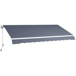 12'X8' Manual Retractable Sun Shade Shelter Outdoor Patio Awning Canopy Gray. Fixed Price $232.99.